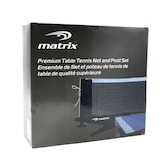 Matrix Premium Adjustable Clip-On Table Tennis/Ping Pong Net & Post Set, Black Front_Angled_Right