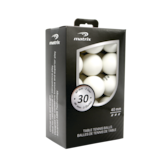 Balles de tennis de table/ping-pong Matrix de taille officielle, 3 étoiles, blanc, 40 mm, paq. 30 Front_Three_Fourths_Angled_Right