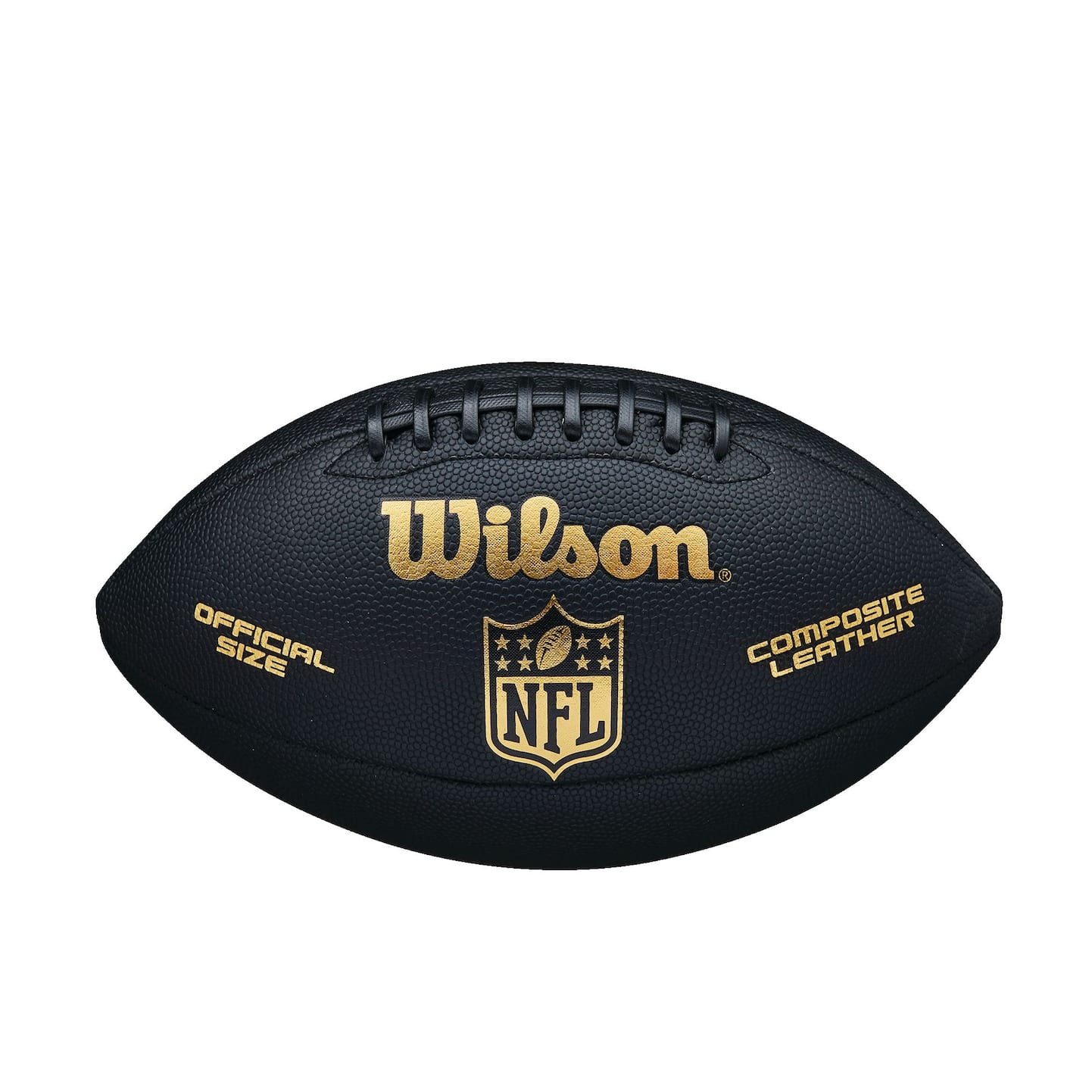 Wilson NFL Limited Edition Junior Kids' Composite Leather Football, Black/Gold