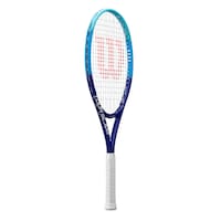 Wilson Tour Slam Lite Adult Lightweight Alloy Tennis Racquet/Racket, Blue/White Front_Three_Fourths_Angled_Right
