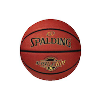 Ballon de basketball Spalding NeverFlat Elite, composite, brun, taille 6 (28-1/2 po)