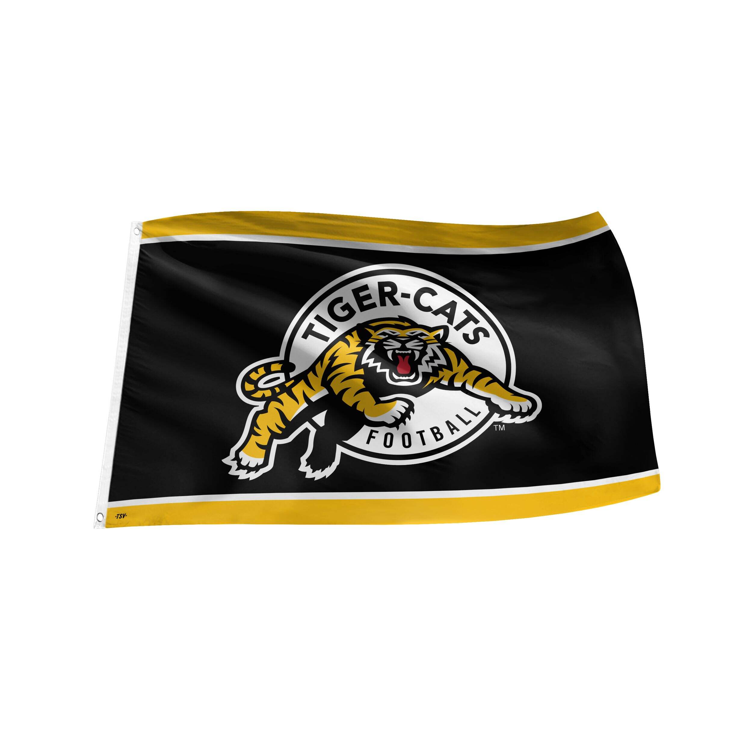 Drapeau des Tiger Cats de Hamilton, 3 x 5 pi Front_Flat