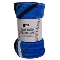 MLB Toronto Blue Jays Plush Blanket, 50 x 60-in, Polyester, Blue Front_Flat