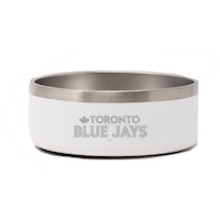 Toronto Blue Jays BPA Free Stainless Steel Double Wall Insulated Dog Bowl, White