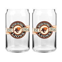 Verres en forme de canette des Lions de la C.-B. CFL, lavable au lave-vaisselle, pour amateurs/collectionneurs de football CFL, paq. 2