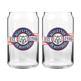 Verres en forme de canette des Alouettes de Montréal CFL, pour amateurs/collectionneurs de football CFL, paq. 2 Front_Flat