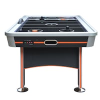 Hathaway Trailblazer Hover Air Hockey Game Table w/ Electronic Scoreboard, Pushers & Pucks, 7-ft Side_Left
