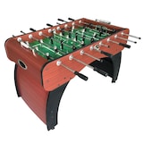 Hathaway Metropolitan Foosball Soccer Game Table w/ 2 Balls, Cherry Wood Finish, 54-in Front_Three_Fourths_Angled_Right
