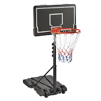 Panneau, panier et filet de basketball portatif réglable 4-en-1 Matrix pour enfants Front_Three_Fourths_Angled_Left