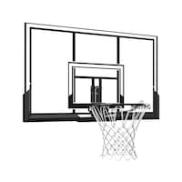 Spalding Acrylic Basketball Backboard, Hoop & Net w/ Mounting Bracket, 52-in Front_Three_Fourths_Angled_Right