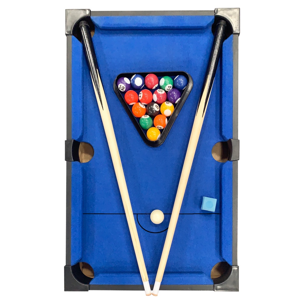 HyPro Table Top Pool & Billiards Game Table Set w/ Balls, Cues
