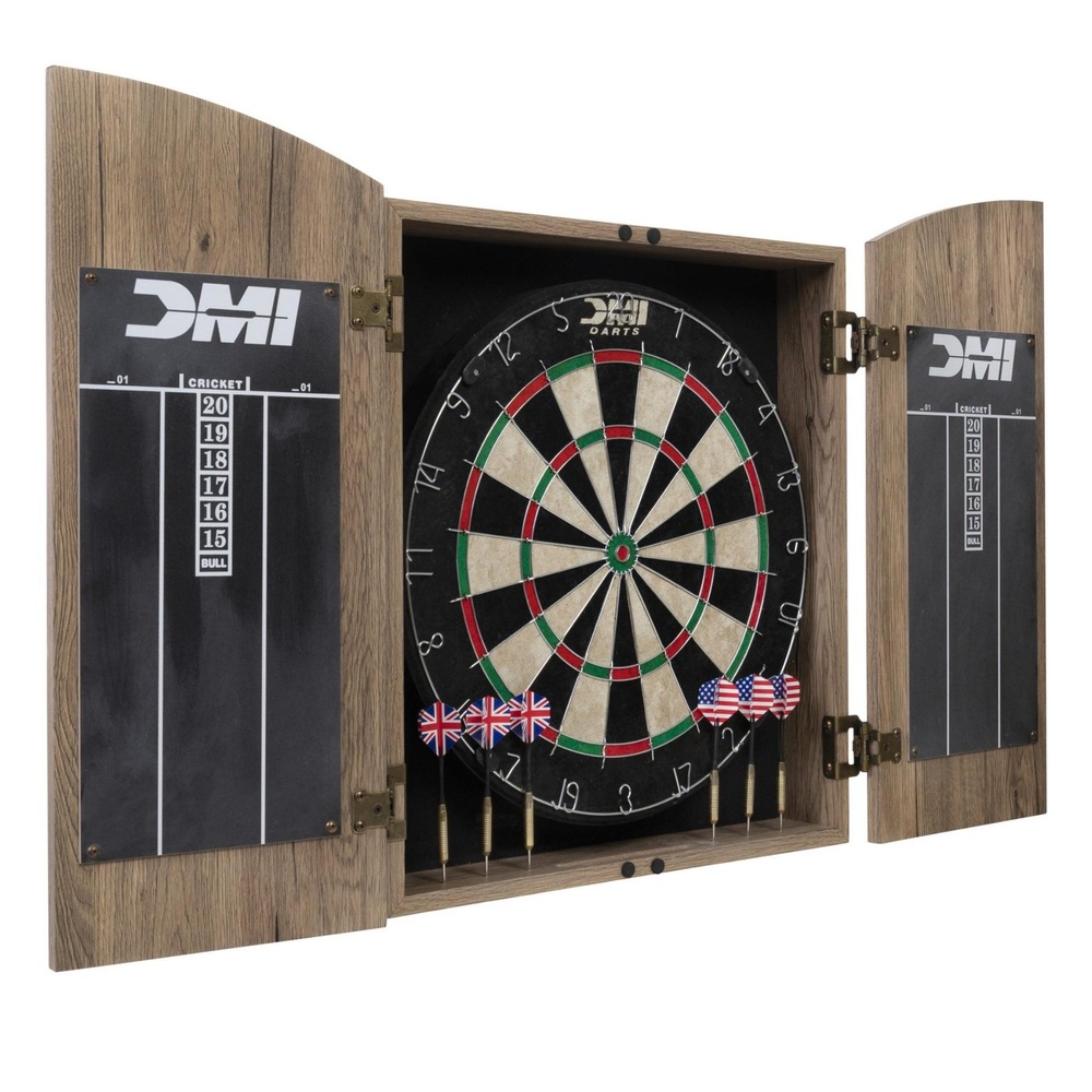 DMI Sports Sisal Bristle Dartboard & Set w/ Steel Tip Darts