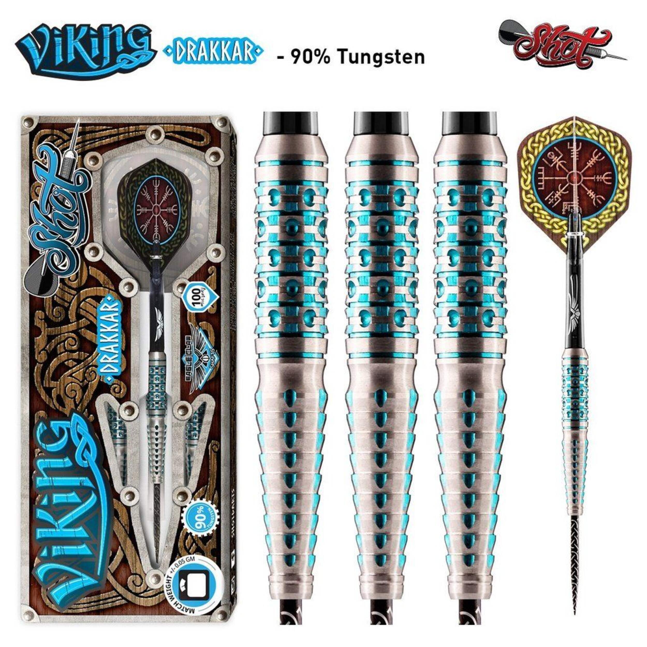 Shot Darts Viking Drakkar Steel Tip Dart Set, 27-g Front_Flat