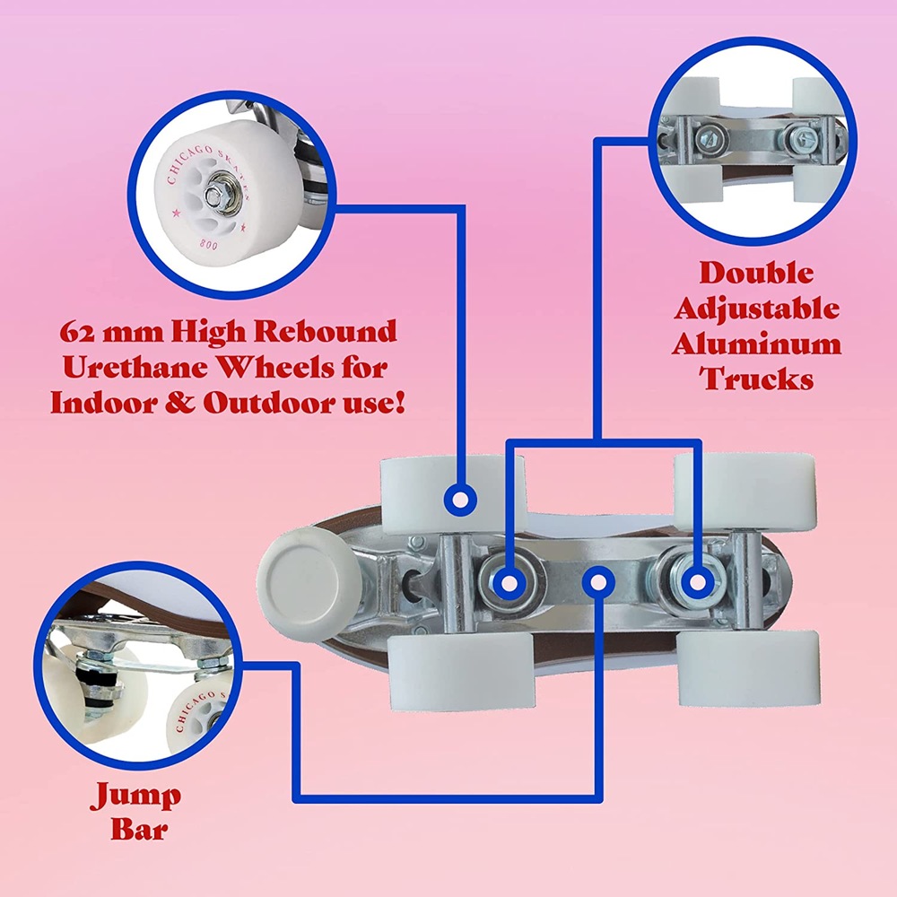Chicago Skates Women's Deluxe Leather Lined Rink Skates Canadian Tire