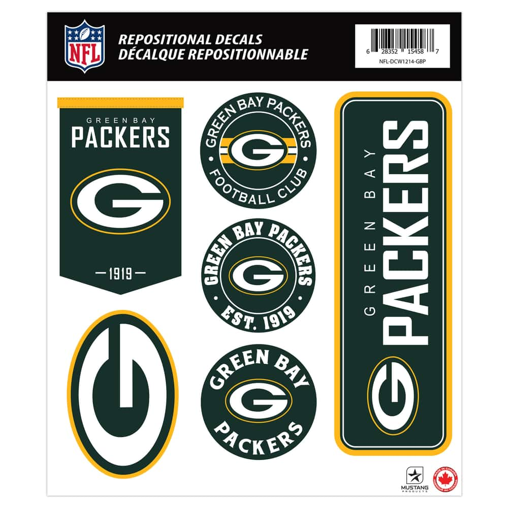 green bay packers decals