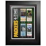 Green Bay Packers Super Bowl Champions Ticket to History Framed Artwork, 12 x 16-in Front_Flat