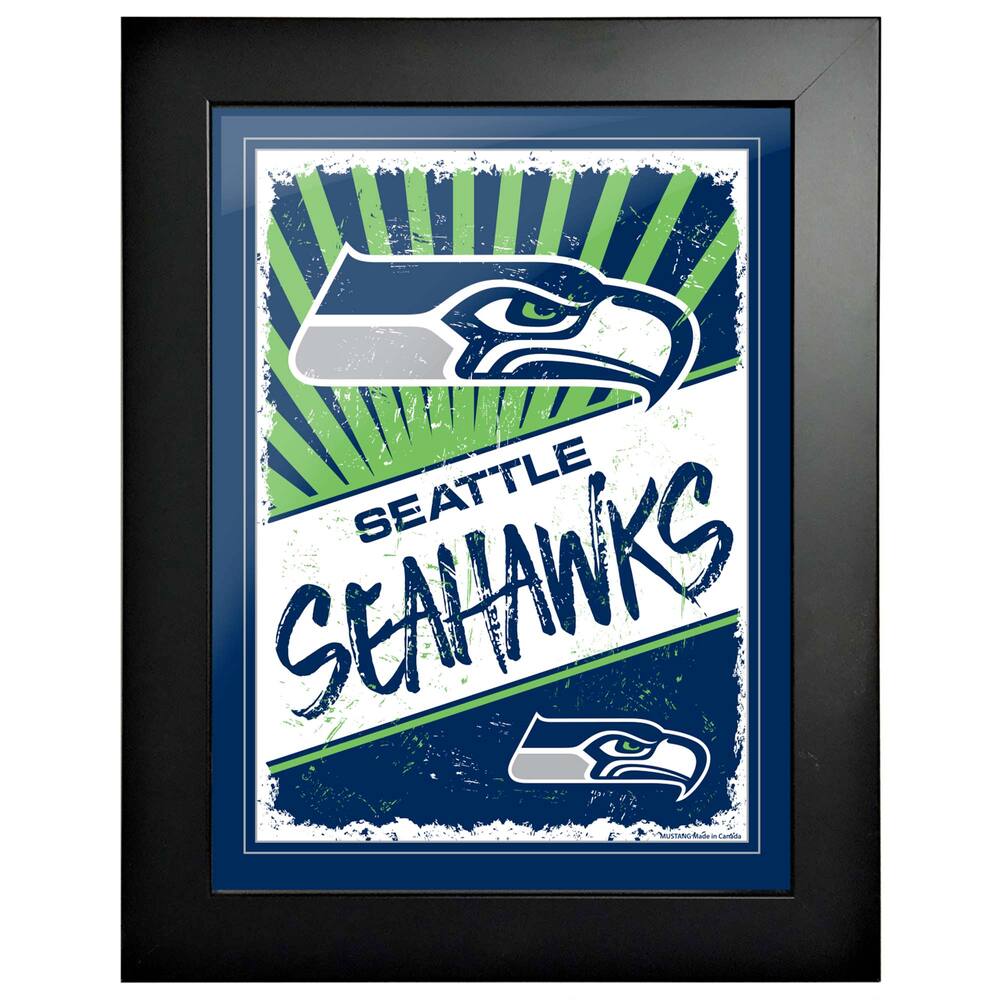 Seattle Seahawks Dog in Team Jersey 12x16