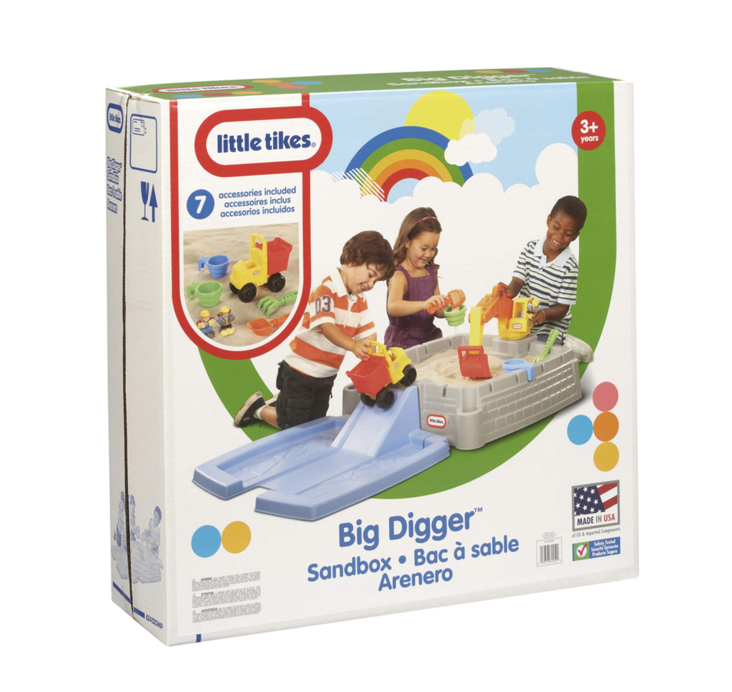 Little Tikes Big Digger Sandbox, Ages 2+ Front_Angled_Right