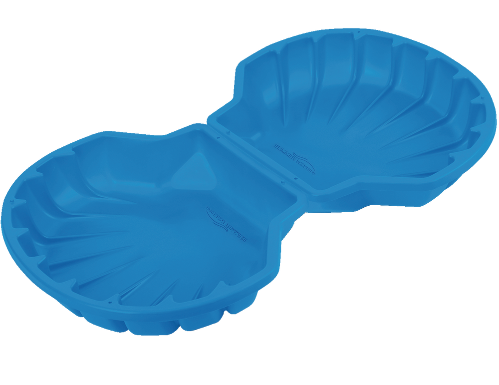 Outdoor Portable Summer Play Shell Sandbox, 43.3x37.2x8in, Kids Ages 3