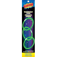 Kaboom Neon Glow Bracelets, Assorted Colours, 3-pk Front_Flat