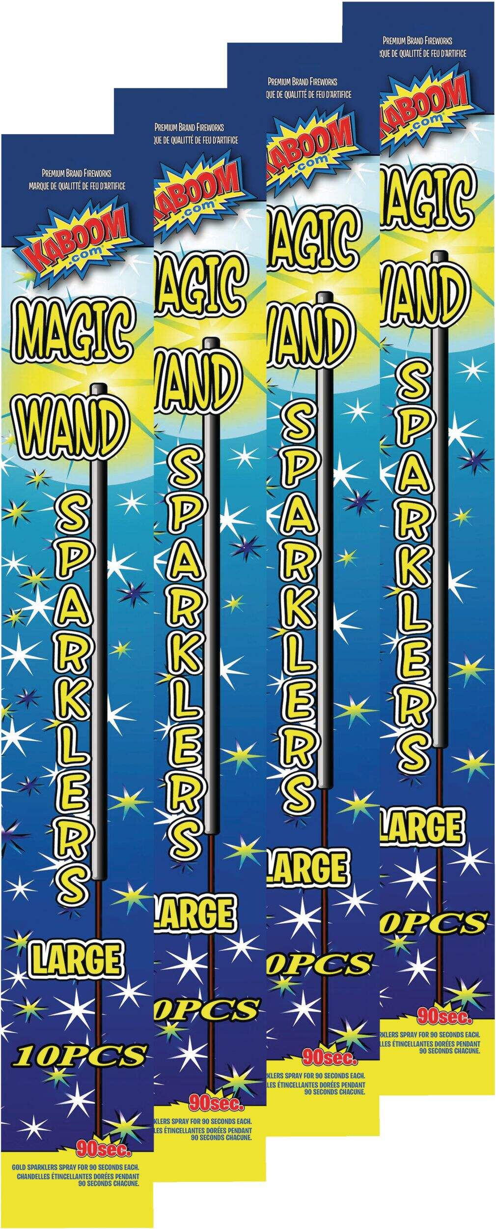 Value Pack Large Long Burning Magic Wand Sparklers, Multi-Coloured, 40-pk, for Birthday/Canada Day/Summer Party Front_Flat