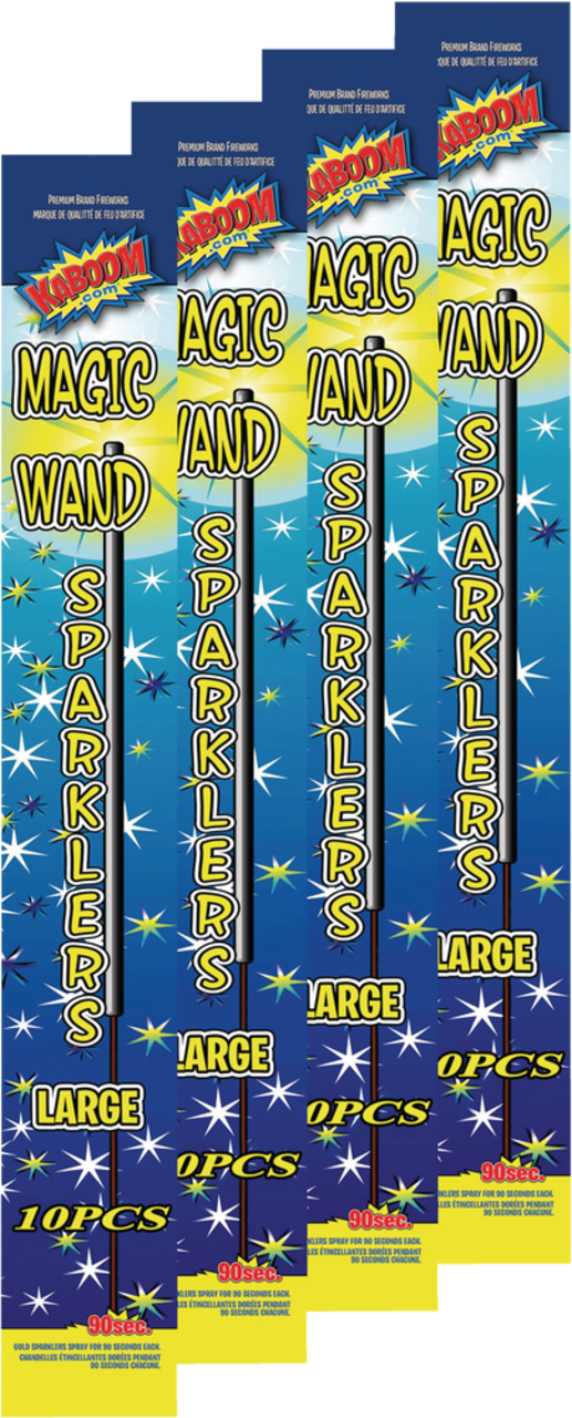 Kaboom Large Long Burning Magic Wand Sparklers, Value Pack, 40-pc, 20-in