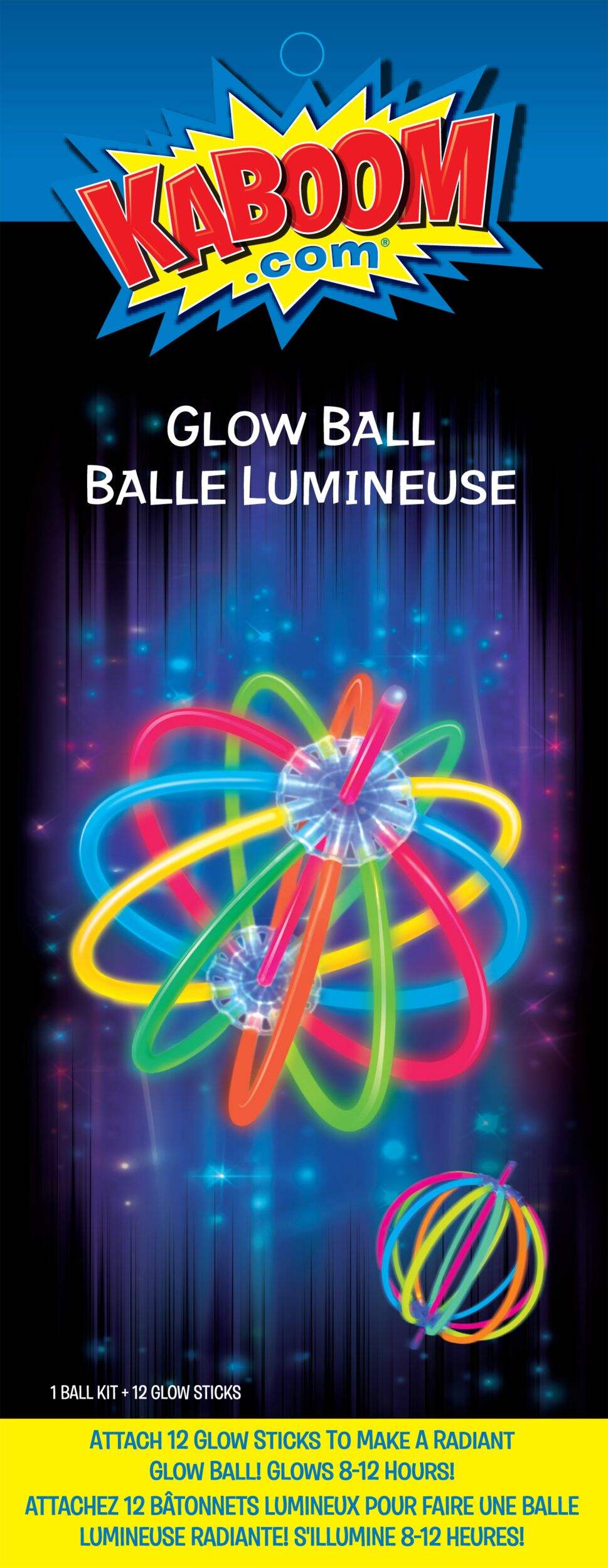Kaboom Neon Glow Ball Front_Flat