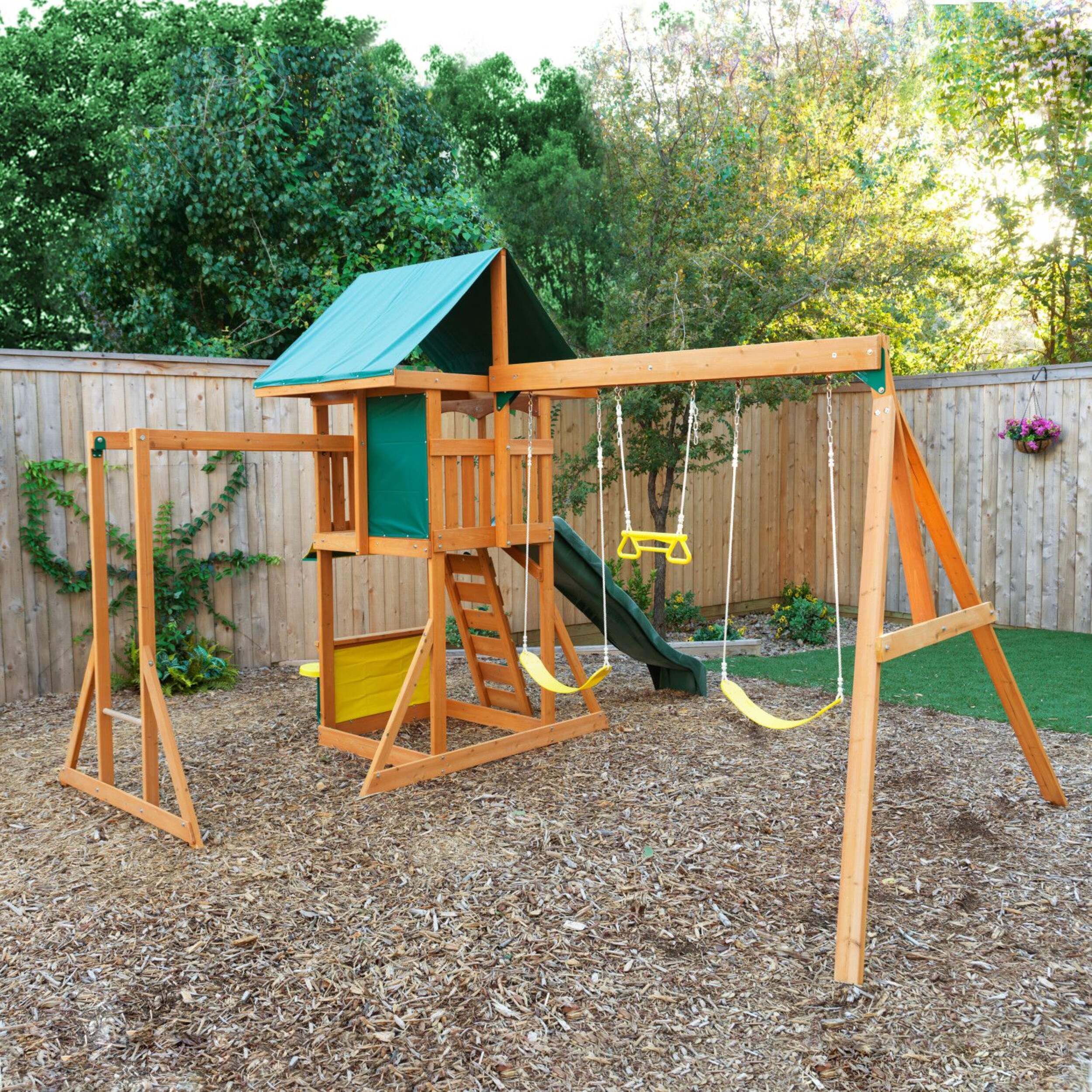 KidKraft Brightside Outdoor Cedar Lumber/Wooden Play Centre, Kids Ages