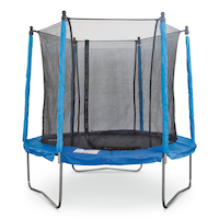 JumpTek Outdoor Round Trampoline with Safety Enclosure, 8-ft, Ages 3+