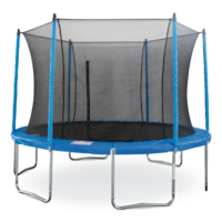 JumpTek Outdoor Round Trampoline with Safety Enclosure, 12-ft