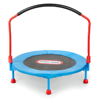 Little Tikes Outdoor/Indoor Portable Bounce Round Trampoline, 3-ft, Ages 3+, Blue Front_Elevated