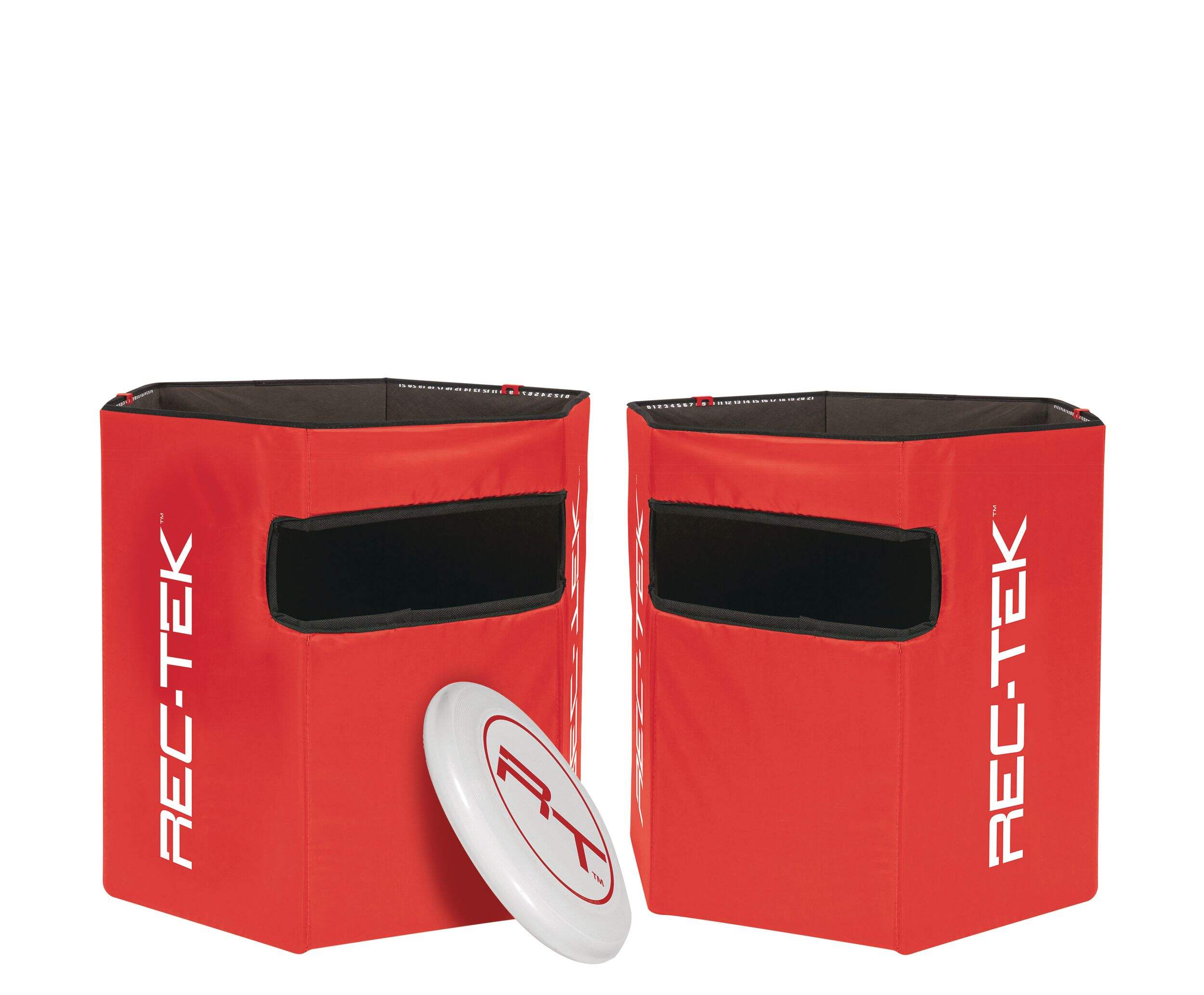 Rec-Tek Outdoor Portable All Weather Disc Slam, 6-pc, Fast Setup, All Ages, Red Composite_or_Mixed