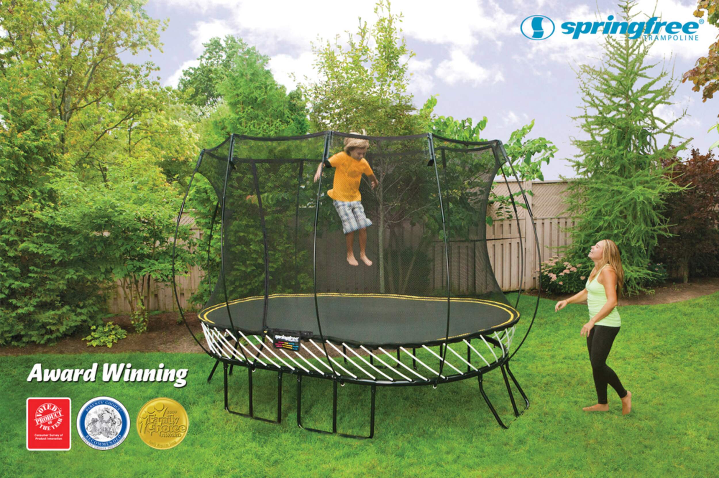 Springfree Trampoline with Safety Enclosure, 8 x 11ft Canadian Tire