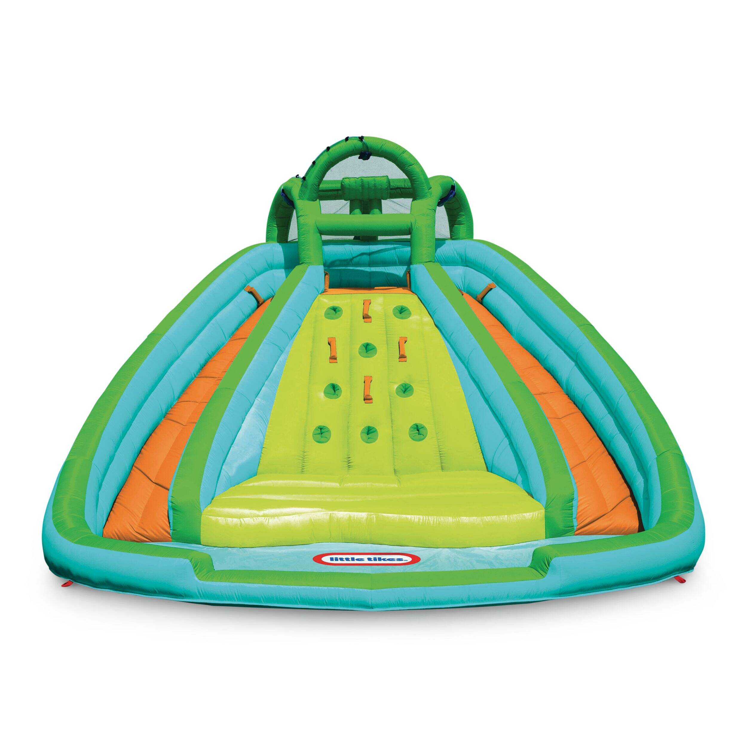 Little Tikes Outdoor Inflatable Rocky Mountain River Race Slide Bouncer, Kids Ages 5+ Front_Flat