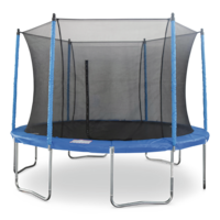JumpTek Outdoor Round Trampoline with Safety Enclosure Set, 14-ft