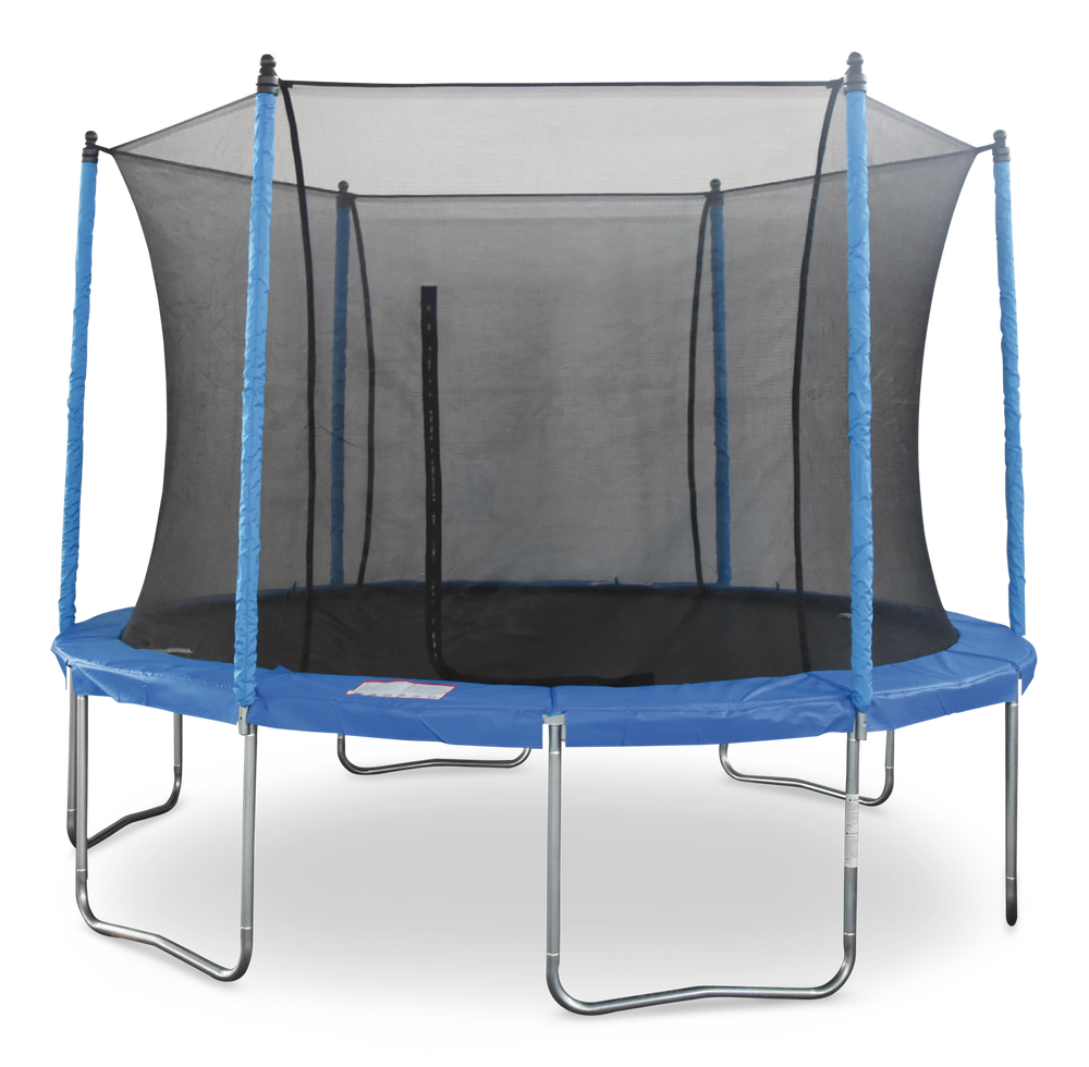 JumpTek Outdoor Round Trampoline with Safety Enclosure Set, 14ft