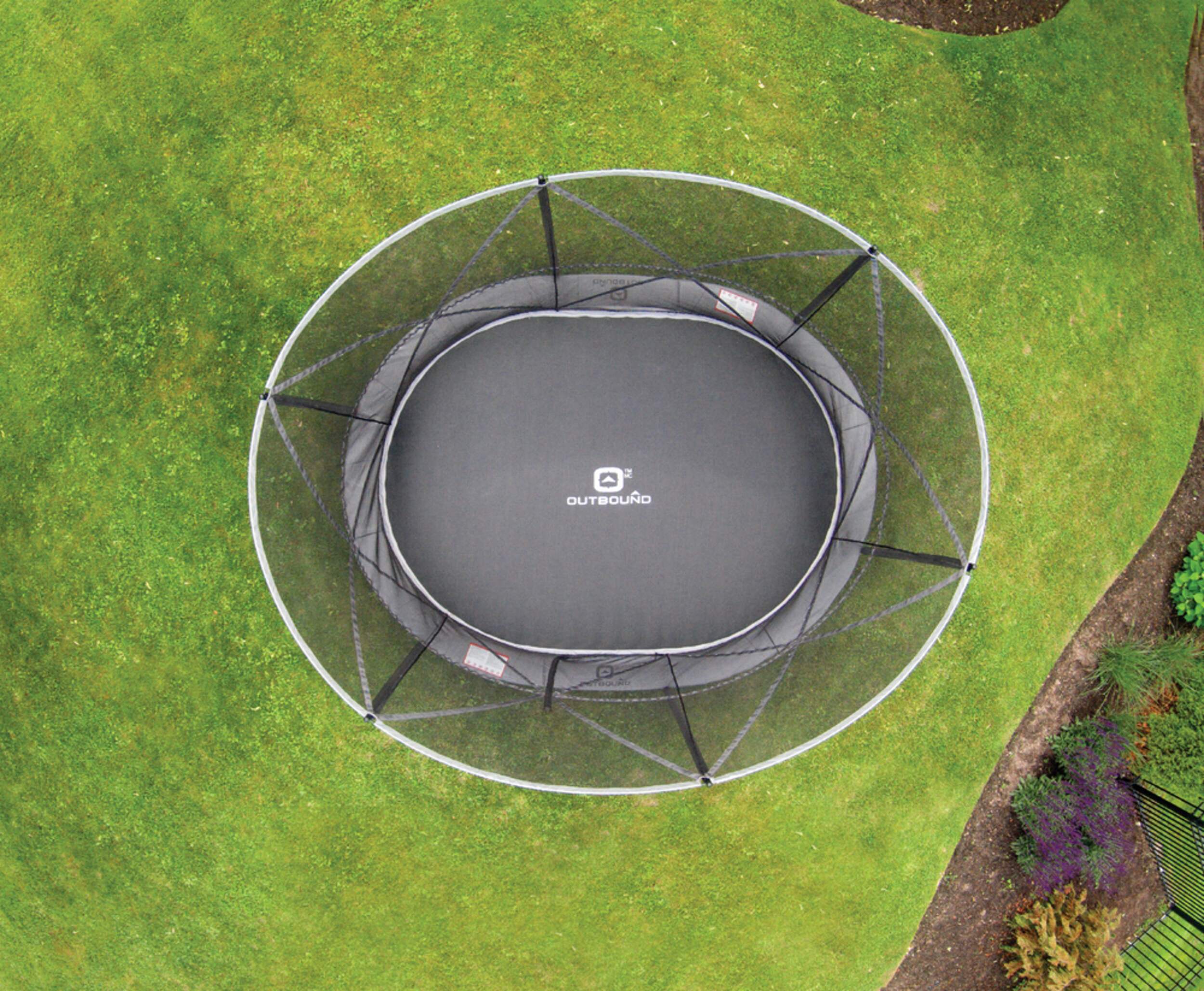 Outbound Oval Trampoline with Safety Enclosure, 13ft Canadian Tire
