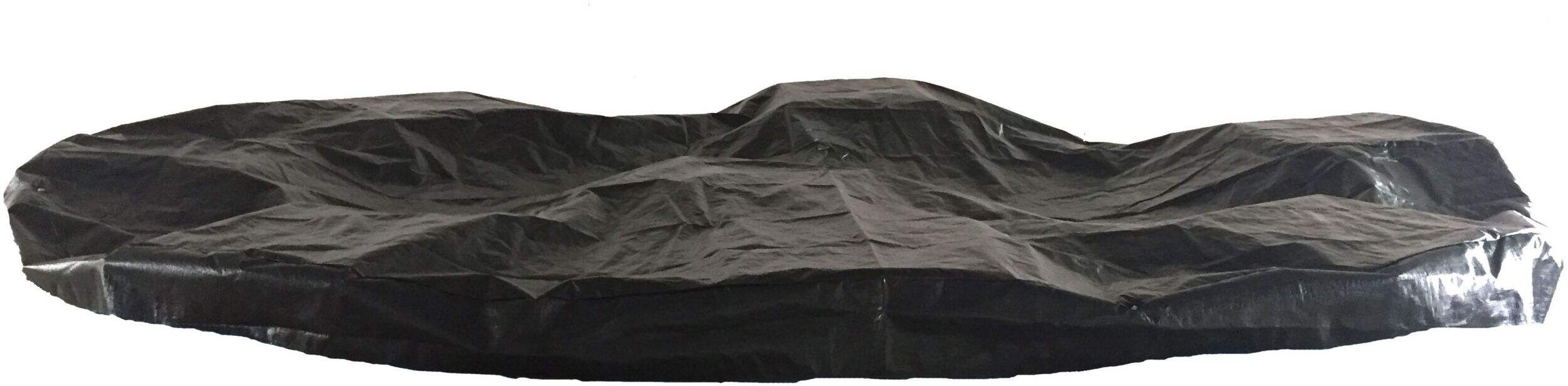 Housse hydrofuge pour trampoline rond, 13 pi, sangles robustes, noir Front_Flat