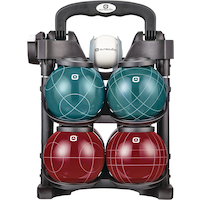 Outdoor Portable Bocce Set, Red/Green, Ages 8+, for Lawn Game Activities Front_Flat