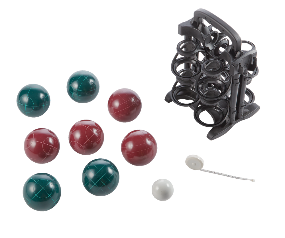 Outbound Outdoor Portable Bocce Set, 10pc, Ages 8+, Red/Green