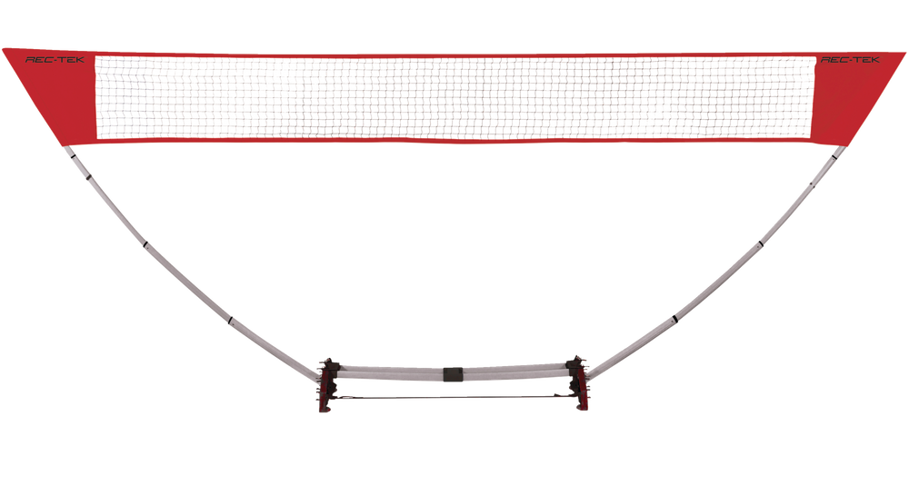 RecTek Outdoor/Indoor Portable Easy Setup Badminton Net System, 7pc