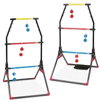 Rec-Tek Outdoor Portable Light-up Day & Night Play Ladderball Set, Red/Blue/Yellow, 12-pk, All Ages, for Lawn Game Activities Composite_or_Mixed