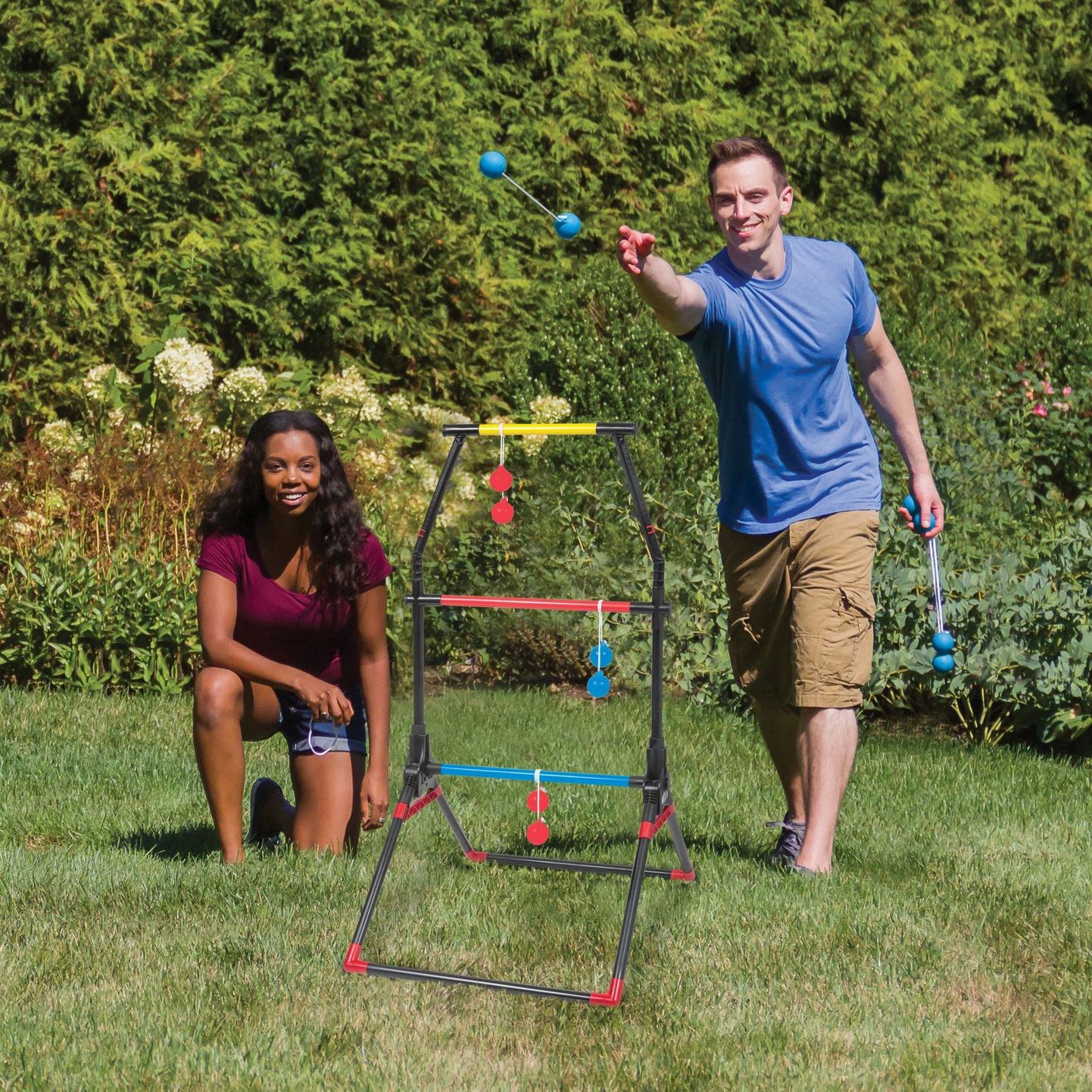 RecTek Outdoor Portable Lightup Day/Night Play Ladderball Set, 12pc