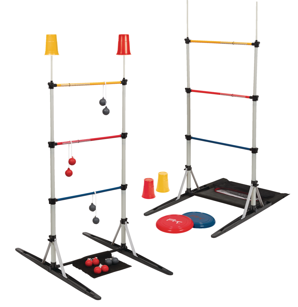 RecTek Outdoor Portable 3in1 Ladderball, Disc Toss & Target Set