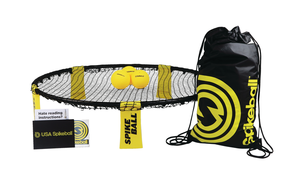 Spikeball Outdoor Portable Game Set, 4pc, with Storage Bag, All Ages