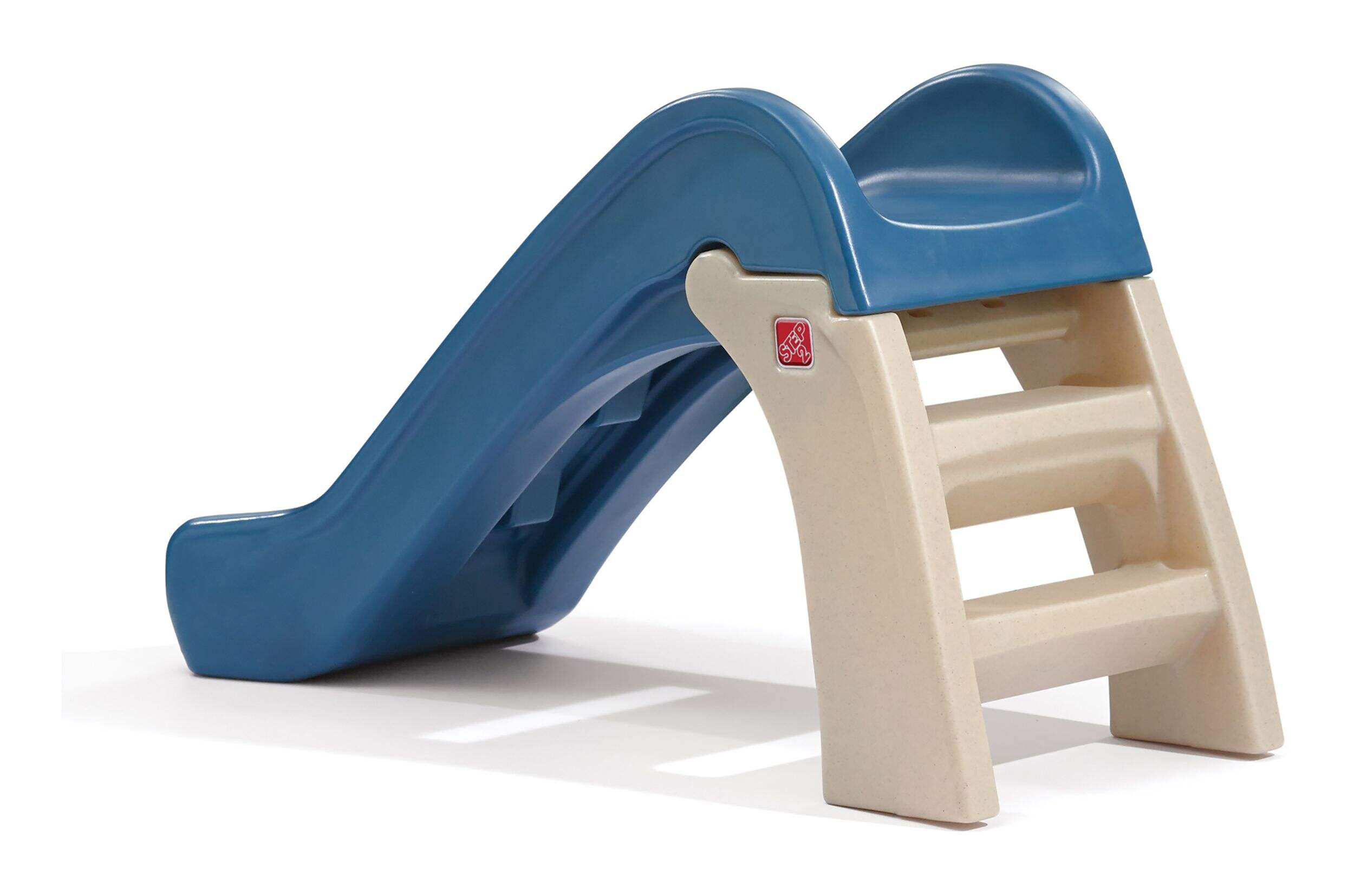 Step2 Outdoor Portable Play & Fold Jr. Baby Slide™, Blue, Kids Ages 1.5+ Back_Angled_Left