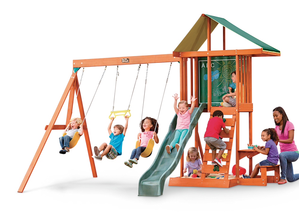 KidKraft Springfield Outdoor Cedar Lumber/Wooden Play Centre with Swing