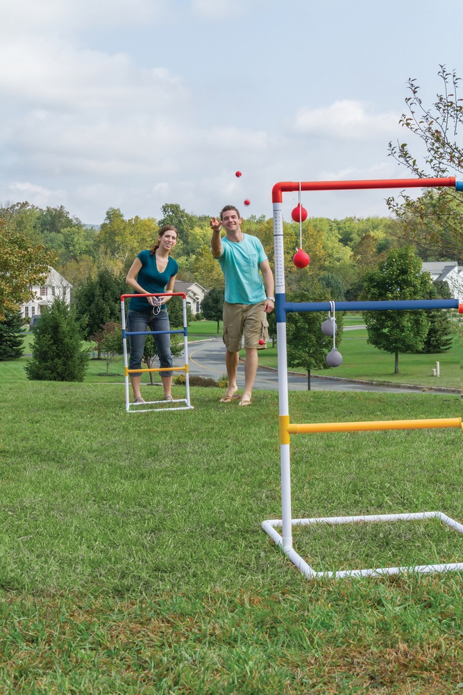RecTek Outdoor Portable Weighted Base Ladderball Set, 8pc, All Ages