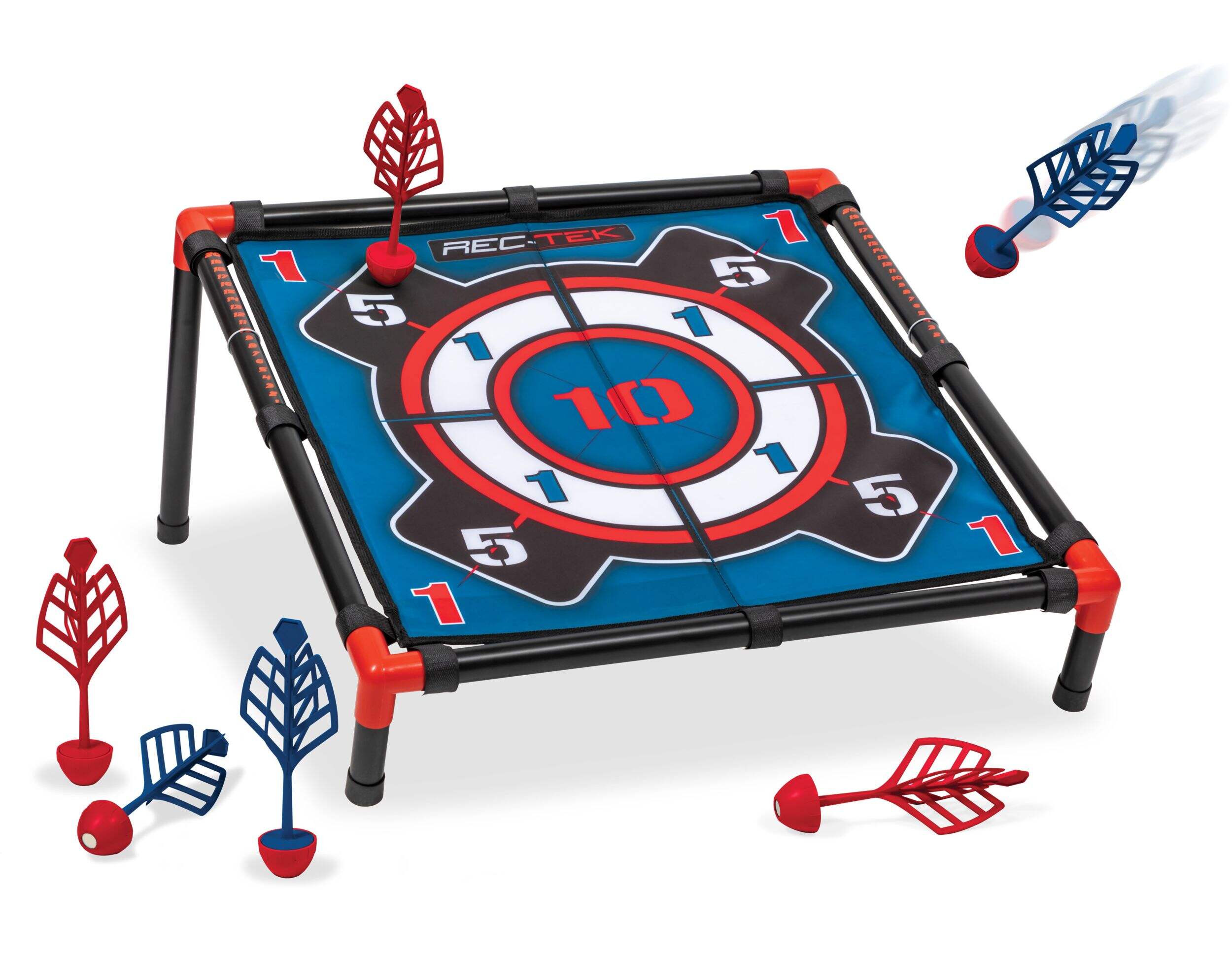 Jeu de fléchettes aimantées de jardin Rec-Tek, rouge/bleu, tous âges, pour activités de jeu de pelouse, paq. 7 Composite_or_Mixed