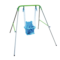 Sportspower Outdoor Foldable Metal/Steel Swing Set, Ages 12-36 Months, Up to 55lbs